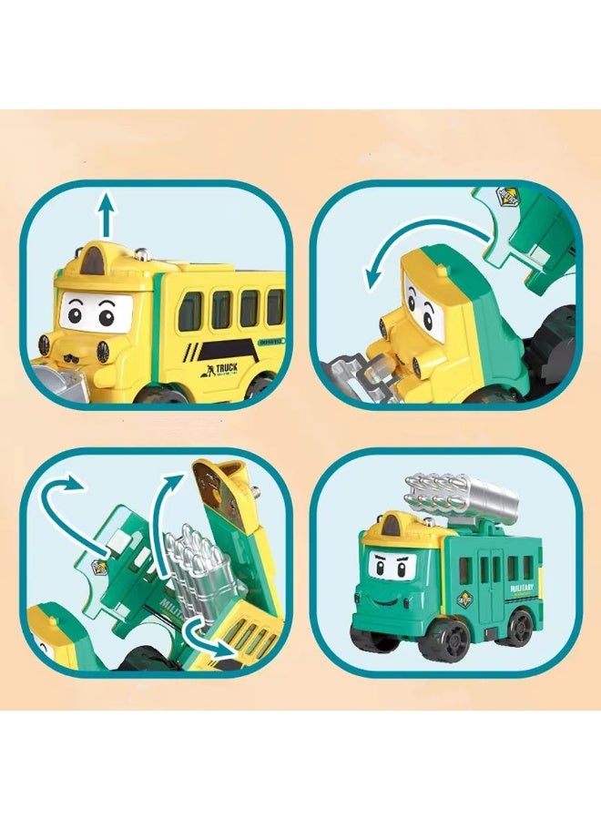 2 In 1 Transformable Toy Cars-construction Pull Back Cars - Image 2