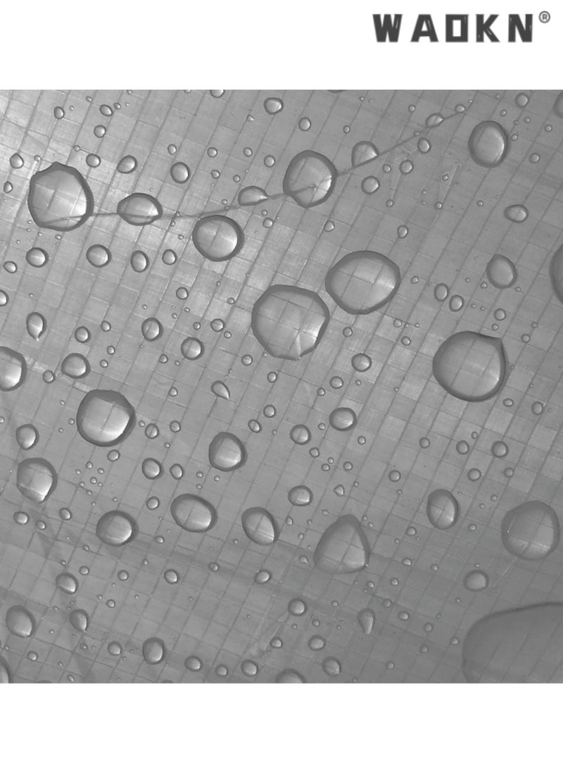 WAOKN Tarp Cover Waterproof Dustproof Tear-Resistant Foldable Great for Tarpaulin Canopy Tent, Boat, RV Or Pool Cover Performance Tool, Standard Poly Tarp,Double-Sided Silver , 2*3 meters  - Image 5