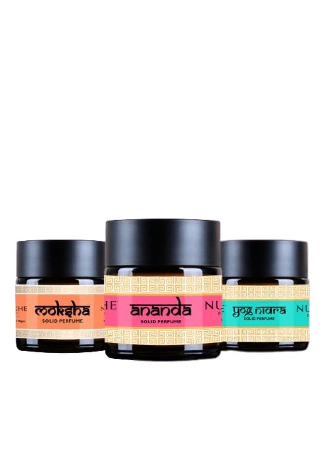Studd Muffyn Nuskhe by Paras | Solid Perfume (Pack of 3) (Ananda, Moksha, YOG Nidra) | for Men & Women | Perfume Gift Set | 10 Gram Each | Long Lasting Perfume - Image 1