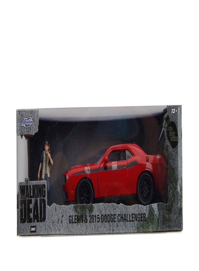 Jada The Walking Dead 1:24 2015 Dodge Challenger Die-Cast Car & 2.75" Glen Figure, Toys for Teens & Adults - Image 3