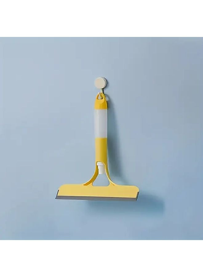 فرشاة تنظيف الزجاج الصفراء مع زجاجة رذاذ وكاشطة للنوافذ والمرايا - Image 1