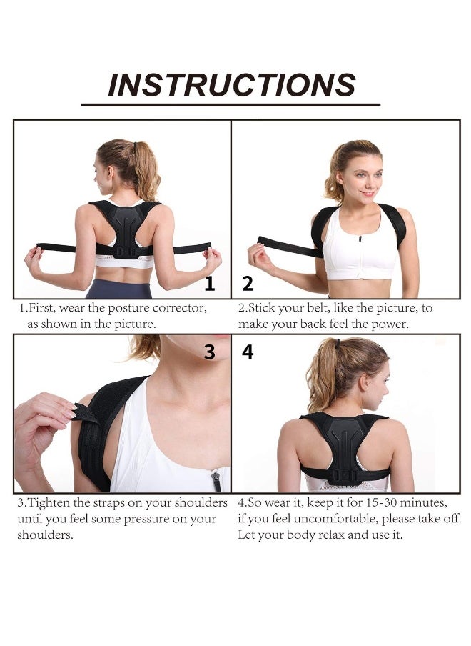 Generic Posture Corrector for Women and Men, Adjustable Shoulder Straps Back Brace/Back Straightener / Posture Trainer Effective for Neck, Shoulder, Upper Back Pain Relief and Posture Trainer (Large)  - Image 4