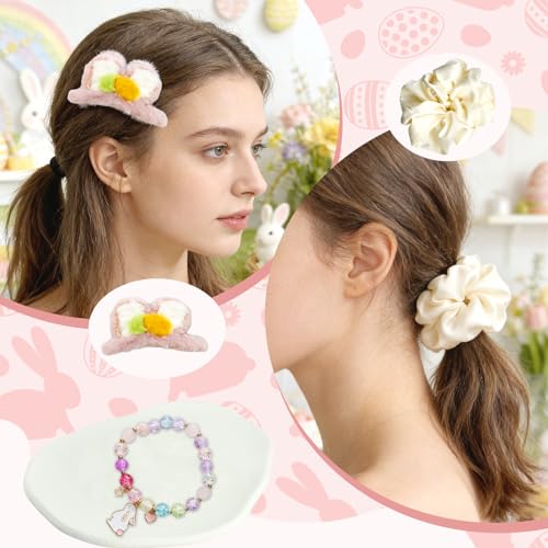 LUICONMO Easter Gifts for Teen Girls Women, Easter Baskets Stuffers for Teens Adults, Self Care Spa Gift Basket Spring Gifts Set Box with Bunny Theme Glass Cup - Brighten up Her Day! - Image 5