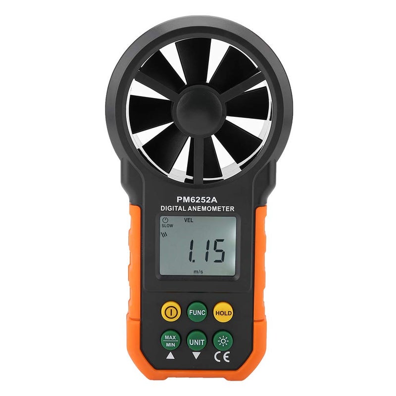 Peakmeter PM6252A مقياس سرعة الرياح الرقمي بشاشة LCD كبيرة لقياسات الحجم الدقيقة - Image 1