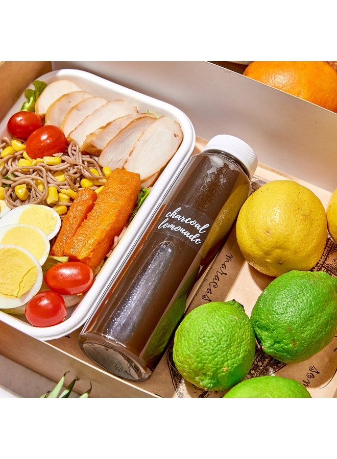 Restaurantware Label Tek 1.9 x 1 Inch Charcoal Lemonade Juice Bottle Labels, 100 Water-Resistant Labels For Bottles - Self-Adhesive, Clear With White Font, Plastic Bottle Stickers, For Drink Pouches, - Image 5