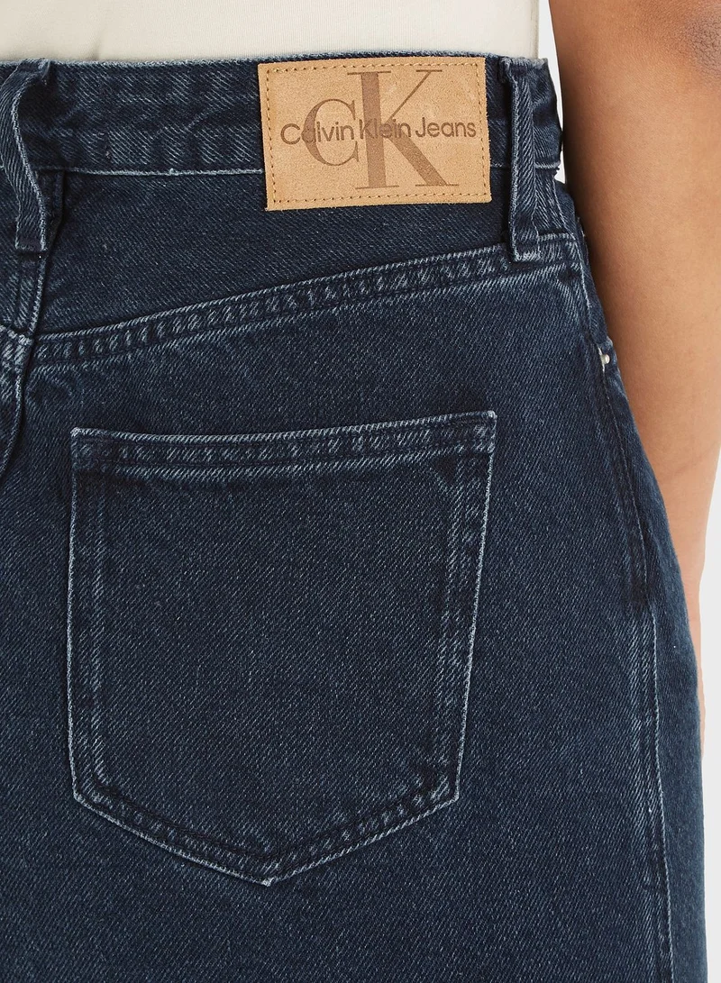 Calvin Klein Jeans High Waist Denim Maxi Skirt