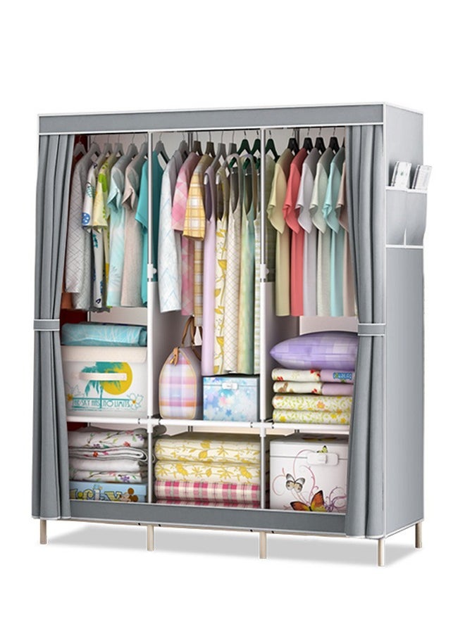 NKX Portable Wardrobe Storage Closet And Clothes Organizer 