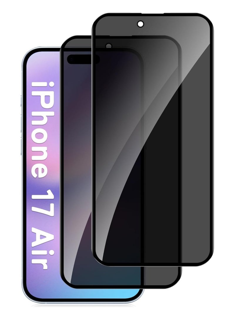 Denx Privacy Screen Protector for iPhone 17 Air, Tempered Glass Anti-Spy Bubble Free Case Friendly Easy Installation Film for iPhone 17 Air. - Image 1