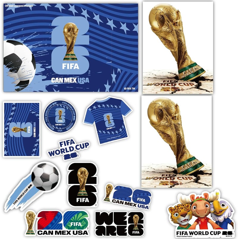 ميسوكا FIFA World Cup 2026 Official Licensed USA Sticker Collection for Fans, 12PCS Stickers Waterproof Vinyl Decals with Trophy, Flag, Jersey & Soccer for Laptop Water Bottle Car Phone Notebook - Image 1