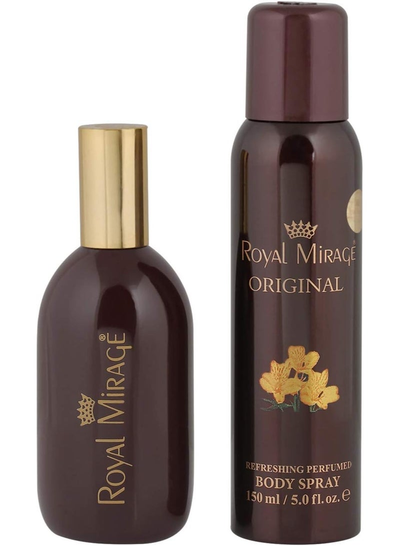 رويال ميرج رويال ميراج اوريجينال للجنسين، او دي تواليت، 120 مل + بخاخ للجسم، 150 مل، عبوة كومبو - Image 5