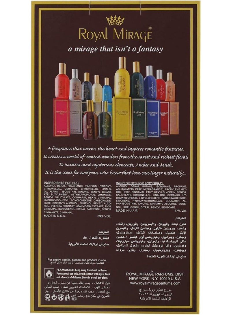 رويال ميرج رويال ميراج اوريجينال للجنسين، او دي تواليت، 120 مل + بخاخ للجسم، 150 مل، عبوة كومبو - Image 3