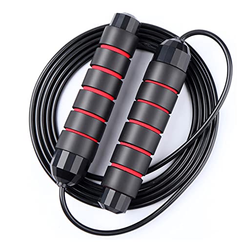 Redify Jump Rope,Jump Ropes for Fitness for Women Men and Kids,Speed Jumping Rope for Workout with Ball Bearings,Adjustable Skipping Rope for Exercise&Slim Body at Home School Gym (Red) - Image 1