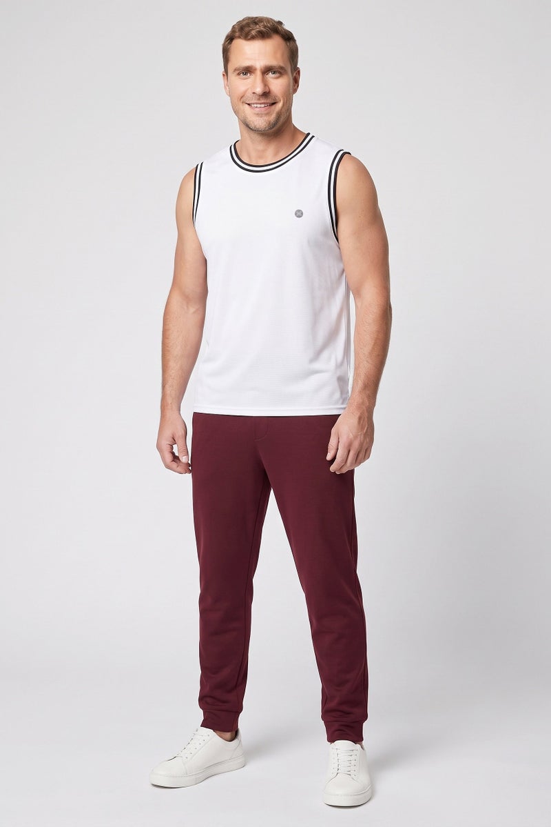 RBX Men Sportswear Fit Sleeveless Basketball Vest, White - Image 2