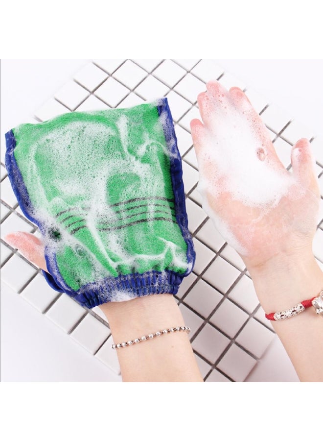 Bamboo Fiber Shower Bath Exfoliating Wash Skin Spa Massage Scrub Body Scrubber Mitten