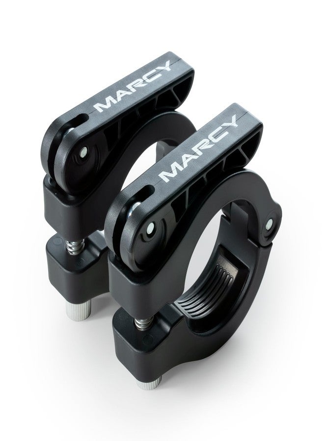 Marcy Adjustable Nylon Resin Olympic (2-inch) Barbell Lock Collar Clips with Quick Release Latch for Weight Training & Fitness Training, Black, OBC-8BK - Image 1