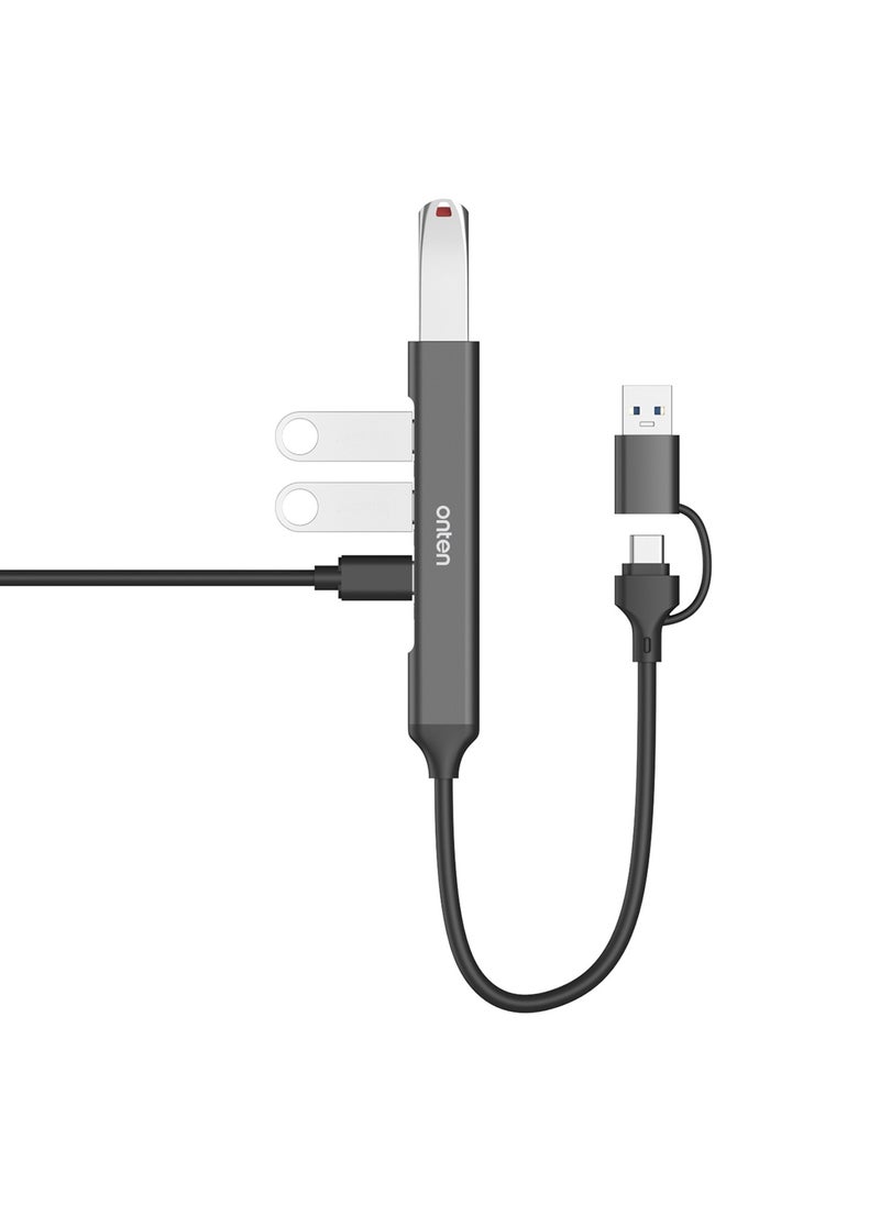 onten - Onten 4 in 2 USB Type-C to Type-C USB HUB Docking Station Ship - Image 1