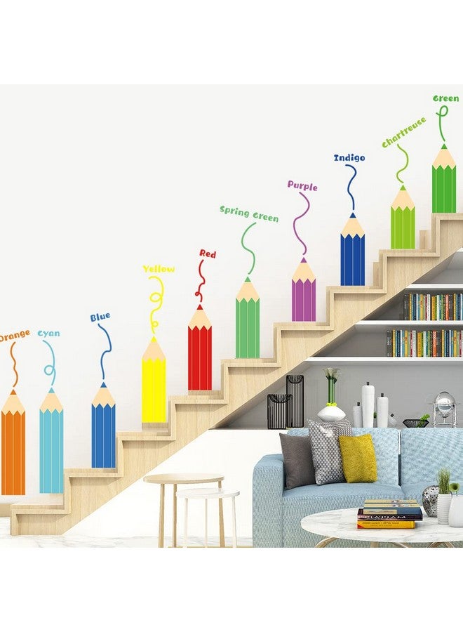 LiveGallery Multicolor Crayons Wall Decal Colorful Inspirational Wall Stickers DIY PeeI and Stick Pens Wall Decals Nursery Wall Sticker for Babys Kids Bedroom Living Room Classroom Office Kitchen Playroom Home - Image 4