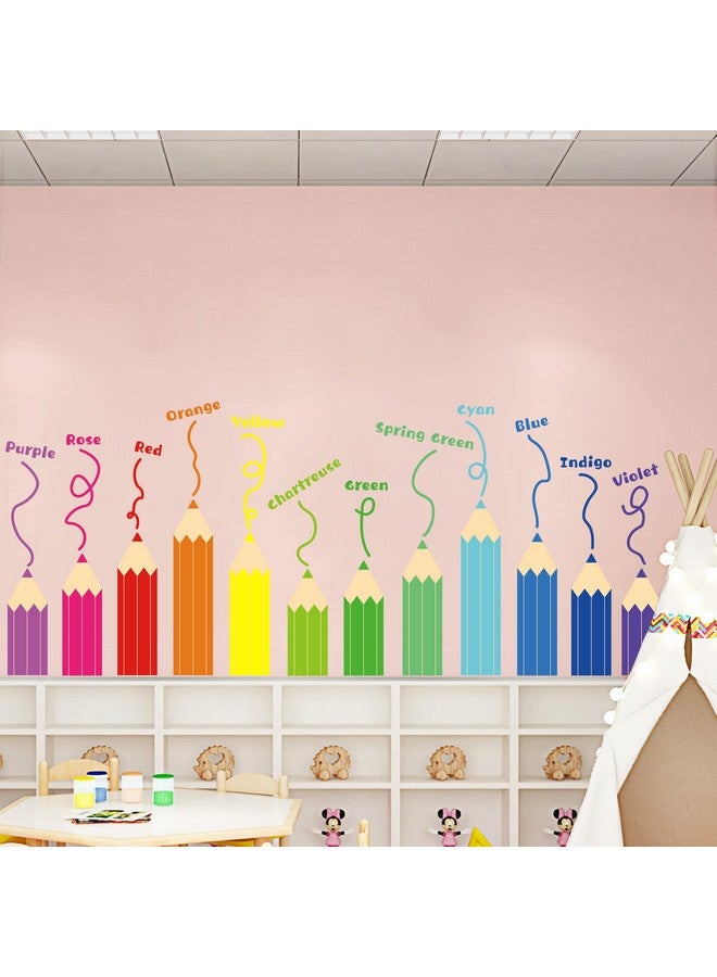 LiveGallery Multicolor Crayons Wall Decal Colorful Inspirational Wall Stickers DIY PeeI and Stick Pens Wall Decals Nursery Wall Sticker for Babys Kids Bedroom Living Room Classroom Office Kitchen Playroom Home - Image 3