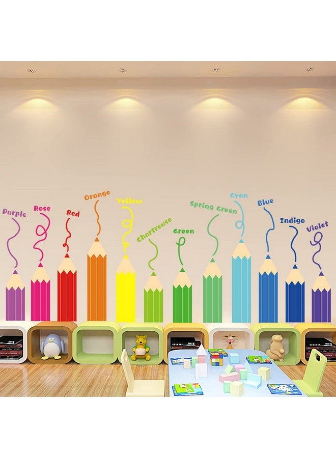 LiveGallery Multicolor Crayons Wall Decal Colorful Inspirational Wall Stickers DIY PeeI and Stick Pens Wall Decals Nursery Wall Sticker for Babys Kids Bedroom Living Room Classroom Office Kitchen Playroom Home - Image 5
