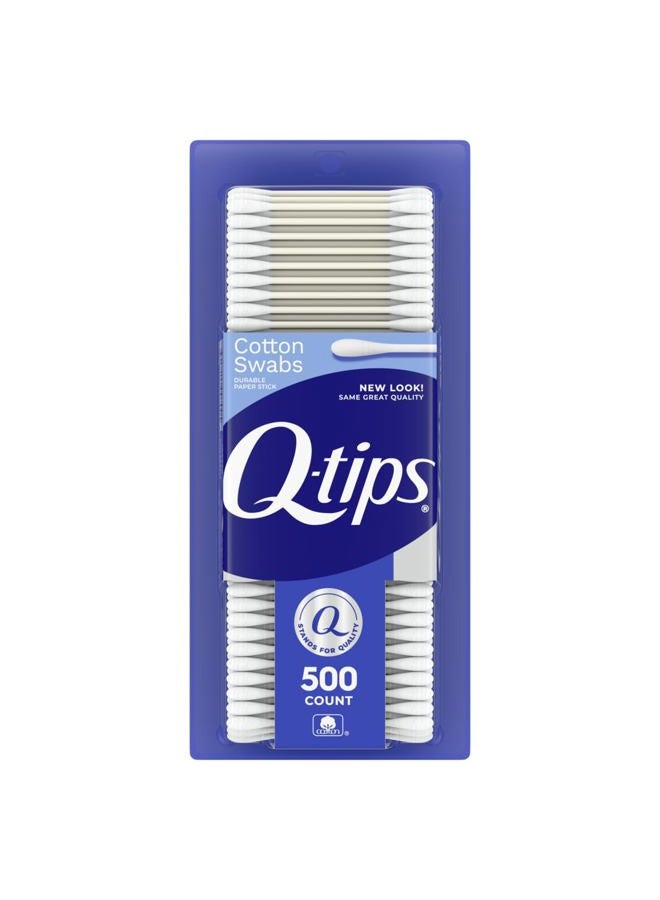 Q-tips Cotton Swabs For Hygiene and Beauty Care Original Cotton Swab Made With 100% Cotton 500 Count - Image 1