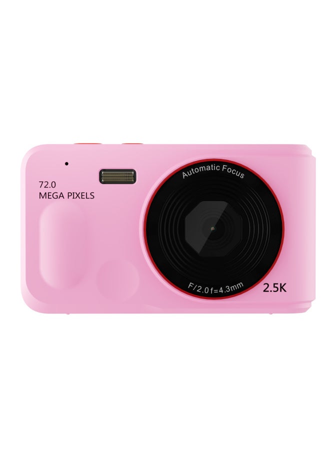 Generic High-Definition Pixel Camera Digital Camera Entry Mini Card Machine Home Travel Portable Shooting-Body Color:Pink  - Image 1