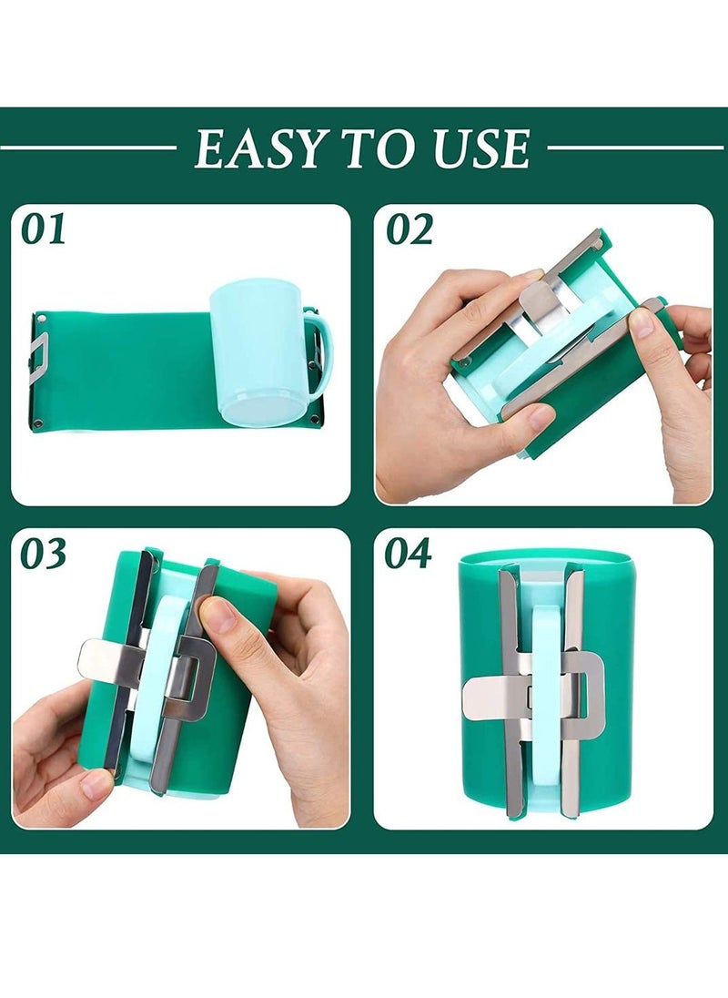 KASTWAVE - 2 Pieces Mug Wraps Silicone Clamp 3D Sublimation Wrap Cup Clamp Heat Press Fixture for Mugs Printing More Useful Sublimation Transfer Machine - Image 1