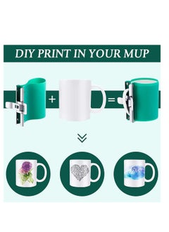 KASTWAVE 2 Pieces Mug Wraps Silicone Clamp 3D Sublimation Wrap Cup Clamp Heat Press Fixture for Mugs Printing More Useful Sublimation Transfer Machine  - Image 5