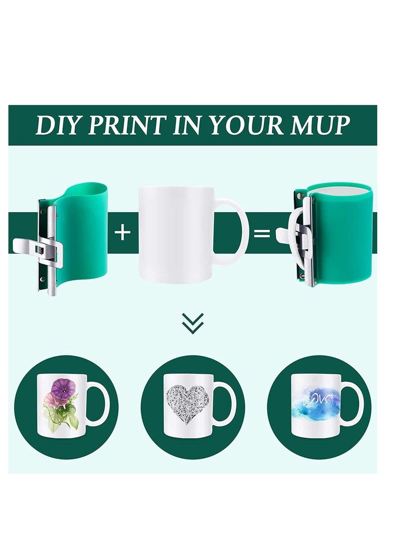 KASTWAVE - 2 Pieces Mug Wraps Silicone Clamp 3D Sublimation Wrap Cup Clamp Heat Press Fixture for Mugs Printing More Useful Sublimation Transfer Machine - Image 1