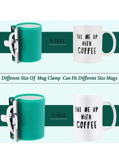 KASTWAVE 2 Pieces Mug Wraps Silicone Clamp 3D Sublimation Wrap Cup Clamp Heat Press Fixture for Mugs Printing More Useful Sublimation Transfer Machine  - Image 3