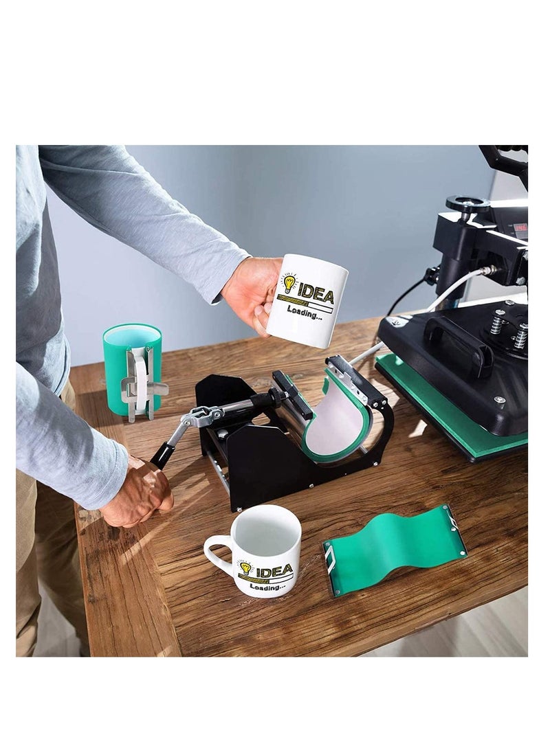KASTWAVE - 2 Pieces Mug Wraps Silicone Clamp 3D Sublimation Wrap Cup Clamp Heat Press Fixture for Mugs Printing More Useful Sublimation Transfer Machine - Image 1