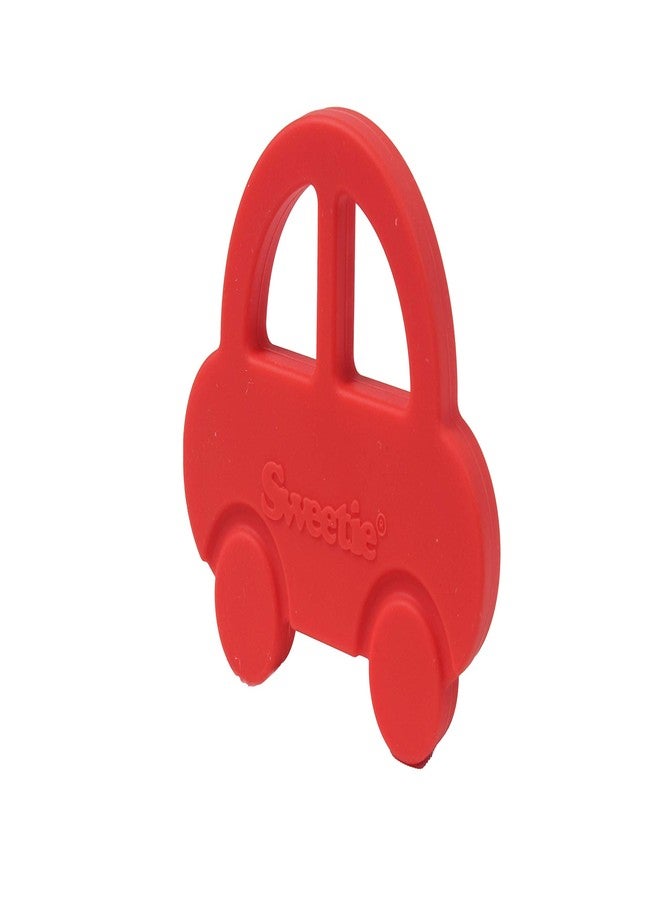 Sweetie Teether Teething Car Toys Silicone Teething for Babies Silicone for Baby Teething (Red) - Image 1
