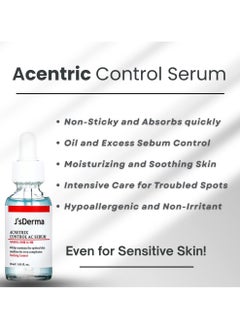 J'sDerma Face Serum with 8% Niacinamide for Blemish Improvement, 1% Zinc PCA for Sebum Control, and Soothing, Non-Sticky Formula Acnetrix Control AC Serum 30ml  - Image 2