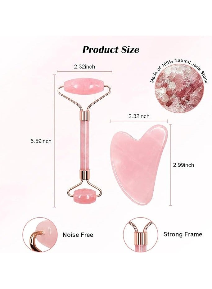 إسكدنيا أسطوانة اليشم لعلاج الشيخوخة من قطعتين وردي/ذهبي - Image 3