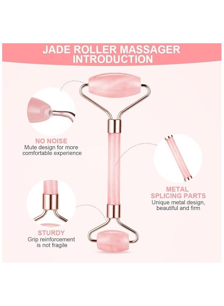 إسكدنيا أسطوانة اليشم لعلاج الشيخوخة من قطعتين وردي/ذهبي - Image 2