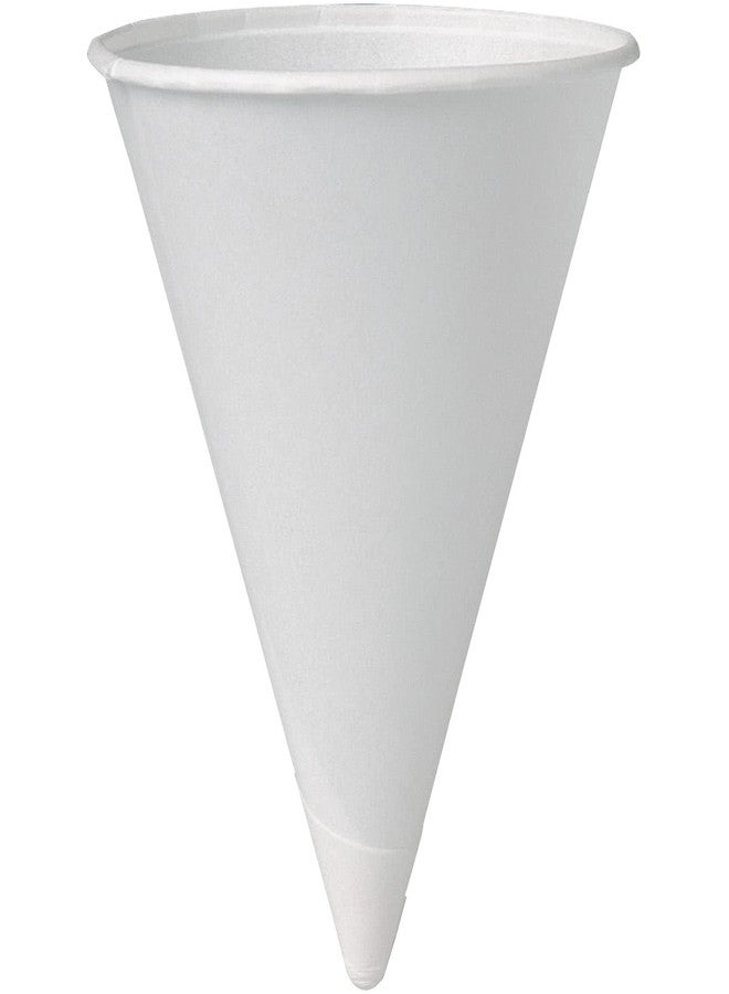 SOLO Cup Company Solo 4BR 200 Piece Cup Company Cone Water Cups, Cold, Paper, White, 4 oz. - Image 2