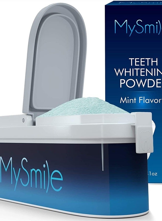 MySmile Teeth Whitening Powder for Tooth Whitening, Toothpaste Natural Powder Teeth Whitener, Enamel Safe Whitening Tooth Cleaning Powder, Tooth Stain Remover and Polisher, Fresh Mint - Image 1
