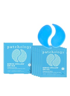 Patchology Patchology Iced Cooling Under Eye Mask Patches with Peptides, Cloudberry Oil and Bakuchiol. Cool eye gels to firm skin and soothe, reduce fine lines and under eye bags 5 PairC  - Image 1