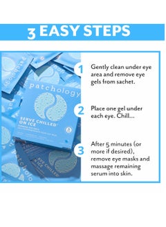 Patchology Patchology Iced Cooling Under Eye Mask Patches with Peptides, Cloudberry Oil and Bakuchiol. Cool eye gels to firm skin and soothe, reduce fine lines and under eye bags 5 PairC  - Image 5