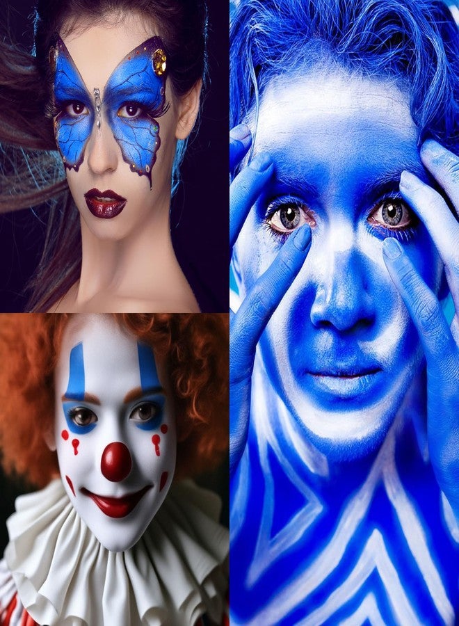 LOKFAR Blue Face Body Paint Stick, Eye Black Stick for Sports, Waterproof Full-Coverage Blue Face Makeup for Halloween Avatar Sally Smurf Mystique Cosplay Makeup - Image 4