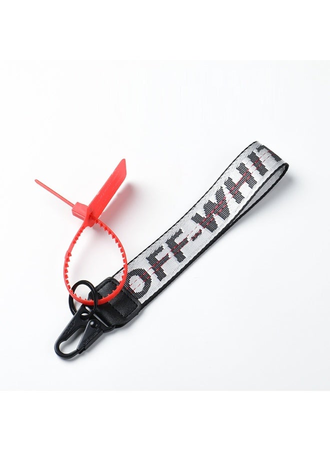 OFF-WHITE Street fashion keychain key ring lanyard - Image 1