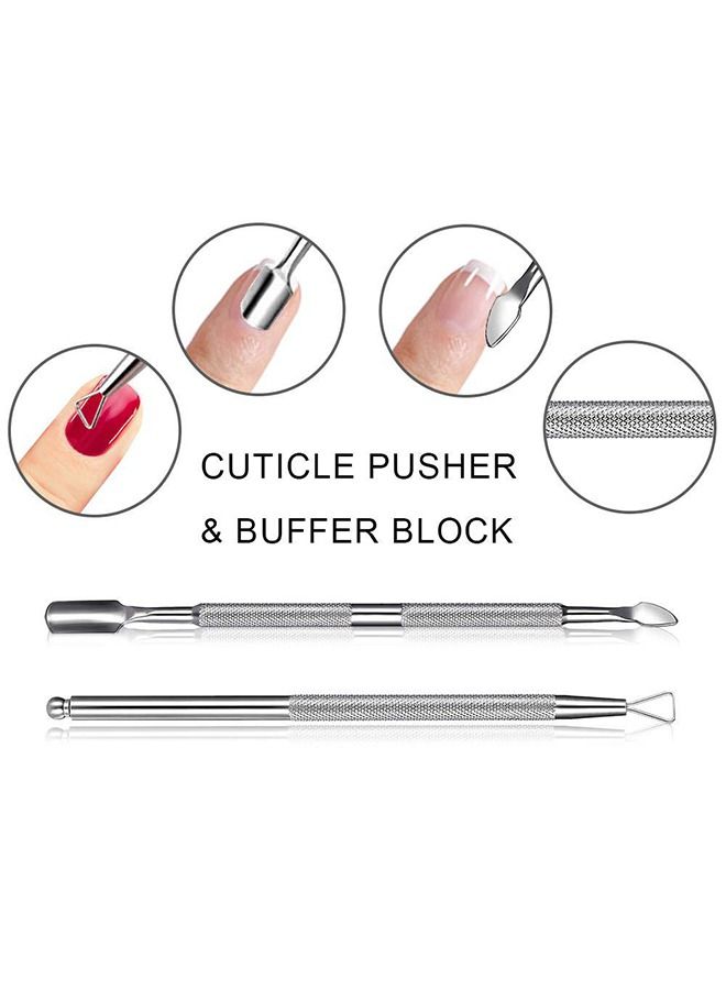Generic Gel Nail Polish Remover Tool Kit, 20Pcs Plastic Nail Clip, 450Pcs Nail Wipe Cotton Pads, a Push Down Empty Bottle Dispenser, 2Pcs Nail File Grit, 1 Nail Brush And Other Accessories On the Picture - Image 3