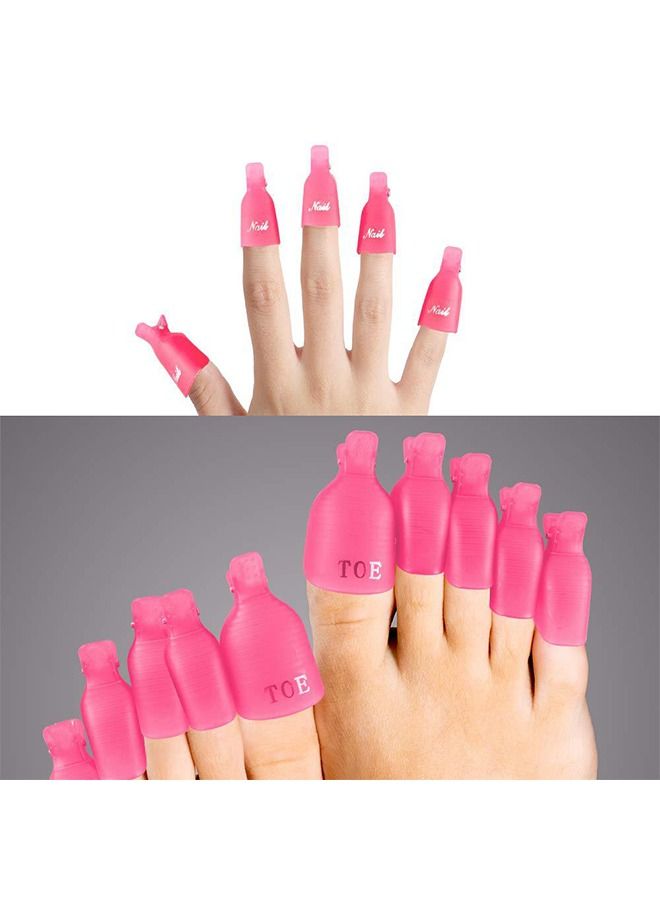 Generic Gel Nail Polish Remover Tool Kit, 20Pcs Plastic Nail Clip, 450Pcs Nail Wipe Cotton Pads, a Push Down Empty Bottle Dispenser, 2Pcs Nail File Grit, 1 Nail Brush And Other Accessories On the Picture - Image 5