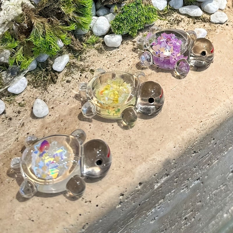 28pcs Mixed Colors Glow In The Dark Acrylic Turtle Charms For DIY Jewelry Making Keychains Necklaces Indoor Outdoor Decor Cute Pendants Holiday Crafts - Image 4
