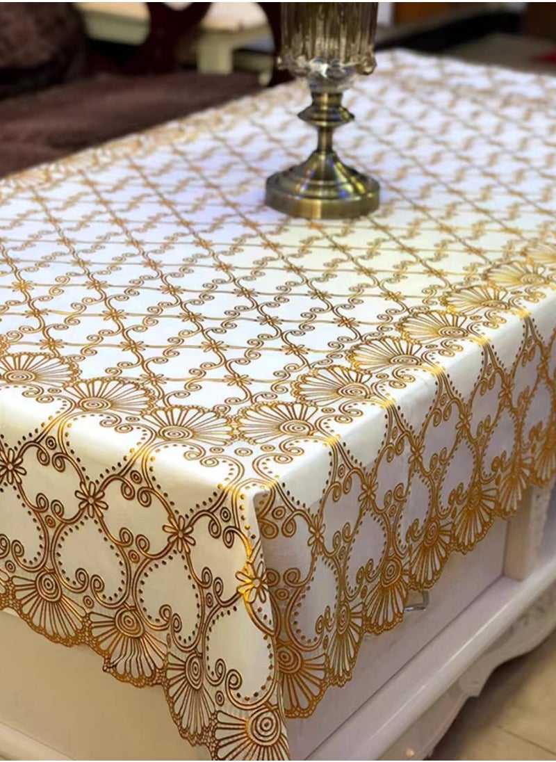 Rectangle Table Cloth 160*110CM /Gold Waterproof PVC Tablecloths/Wipeable Washable Table Cover for Kitchen and Dining Room - pzsku/Z9BE6C8BC397EE819AAA8Z/45/_/1734578441/25c81ac3-ecb7-47ac-b073-a078b5ece7b7