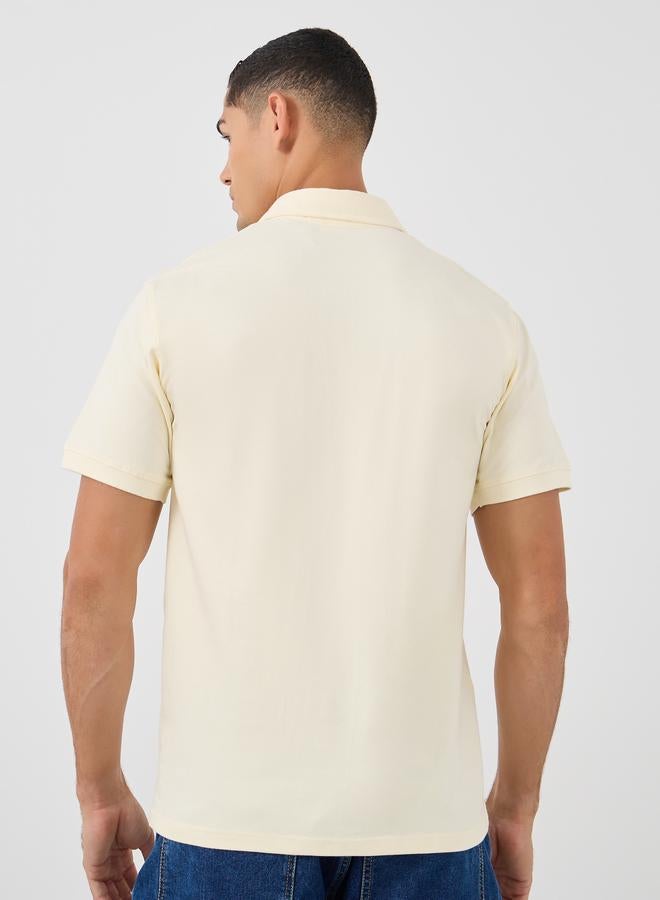Styli Solid Smart Stretch Cotton Polo T-Shirt - Image 5