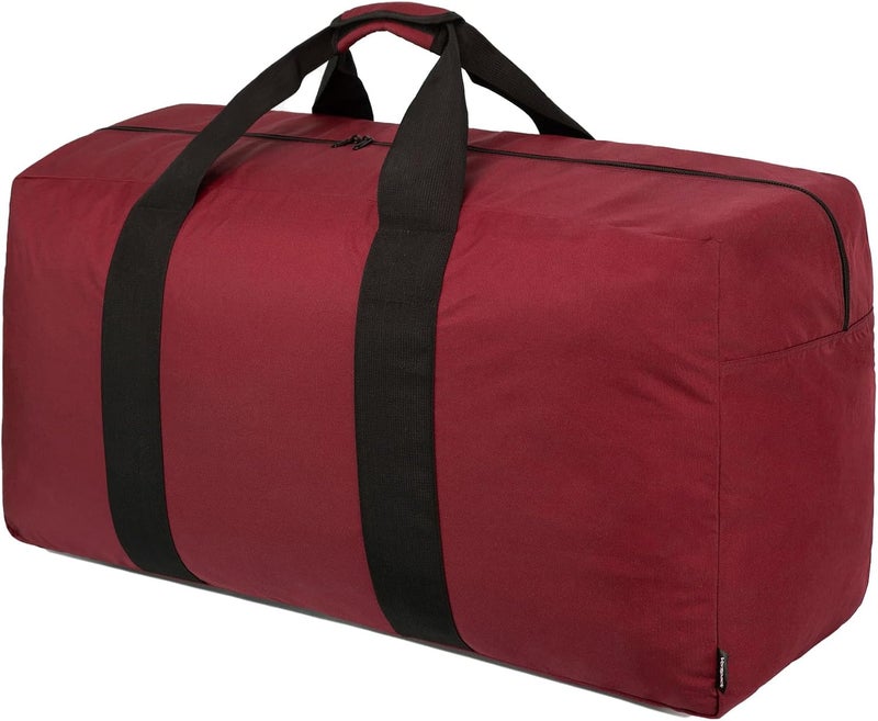 Vorspack Extra Large Duffle Bag for Travel - 100L Foldable Weekender Bag for Men - Red - Image 1