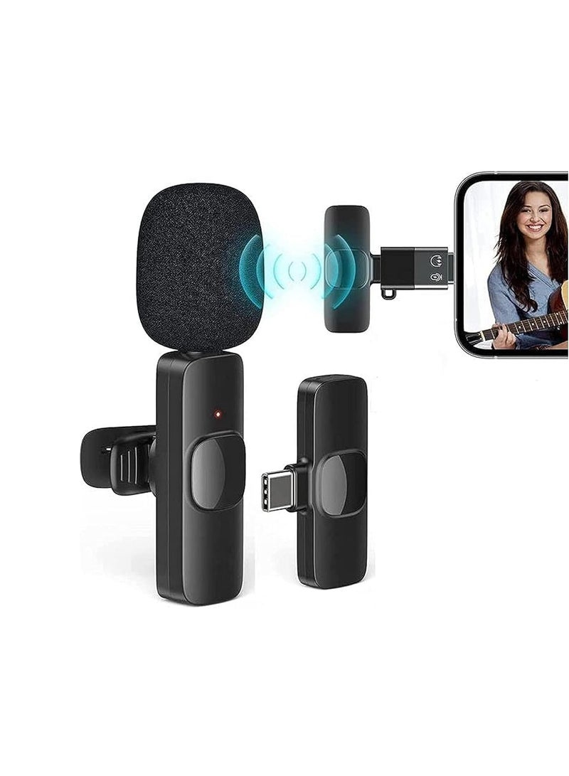 general mic k8 Universal  Lavalier Microphone, Mini Wireless Microphone for Type c, Plug and Play Microphone for Live Streaming