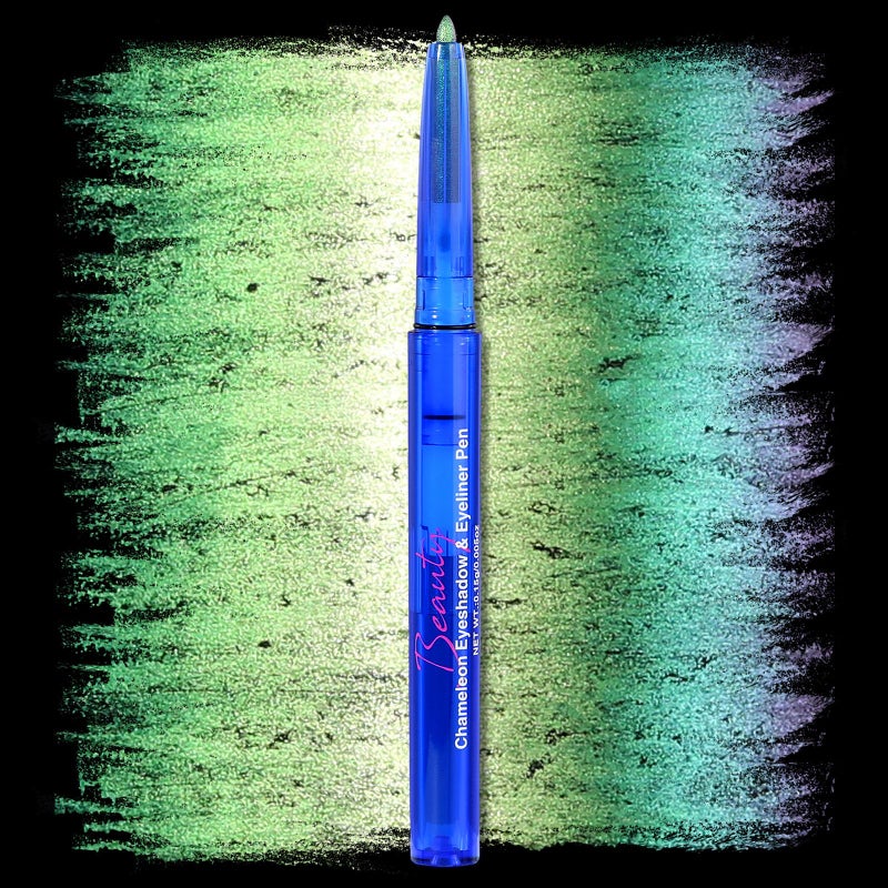 SUSIKEKI Chameleon Metallic Eyeshadow & Eyeliner Gel Pencil â€“ Multichrome Shifting Colors Glitter Eye Makeup, Waterproof Long-Lasting Smudge-Proof Duochrome Pencil (Forest Green to Chartreuse Gold) - Image 1