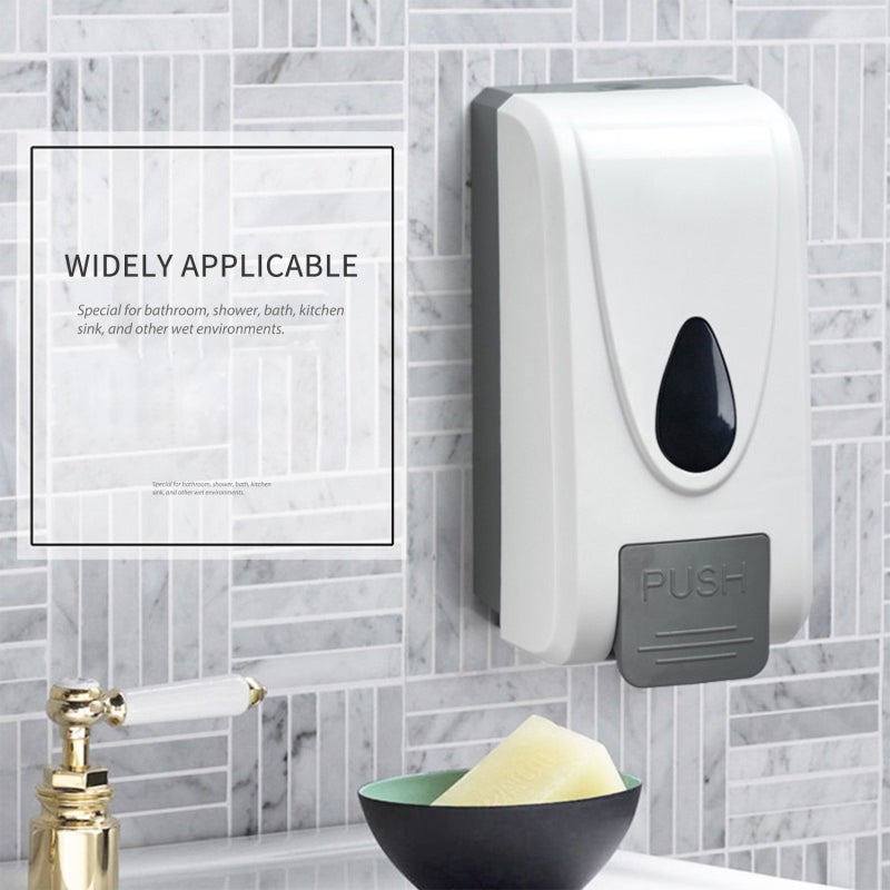 1000mL Manual Foaming Soap Dispenser Wall Mounted Hand Foam Soap Dispenser Push Pump Foaming Soap Dispenser for Bathroom Shower Bath Kitchen Sink Toilets Offices - Image 5