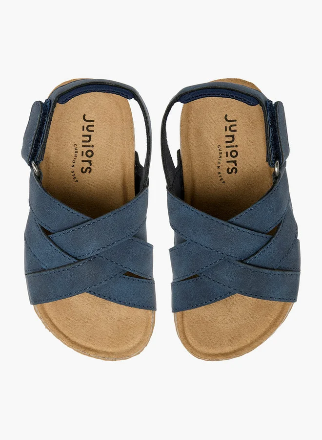 جونيورز صنادل أطفال بشريط متقاطع وشريط لاصق